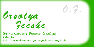 orsolya fecske business card